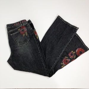J. Jill Floral Embroidered Jeans B0122